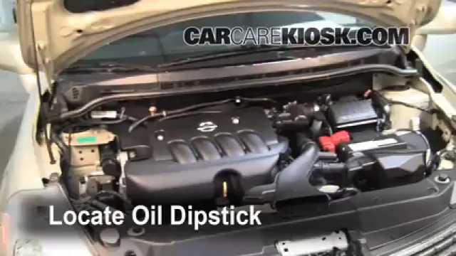 2008 Nissan Versa S 1.8L 4 Cyl. Sedan Aceite Controlar nivel de aceite